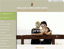 Tablet Screenshot of healingrecoveryarts.com